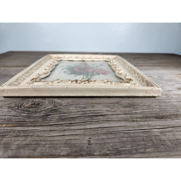 ANTIQUE French Plaster Botanical Frame 8x10 Cream & Gold Gilt early 1800s - Picture 7 of 8